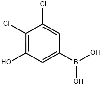 (3,4-二氯-5-羟基苯基)硼酸, 1701449-88-8, 结构式