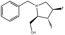 (2R,3R,4R)-3,4-Difluoro-1-(phenylmethyl)-2-pyrrolidinemethanol Struktur