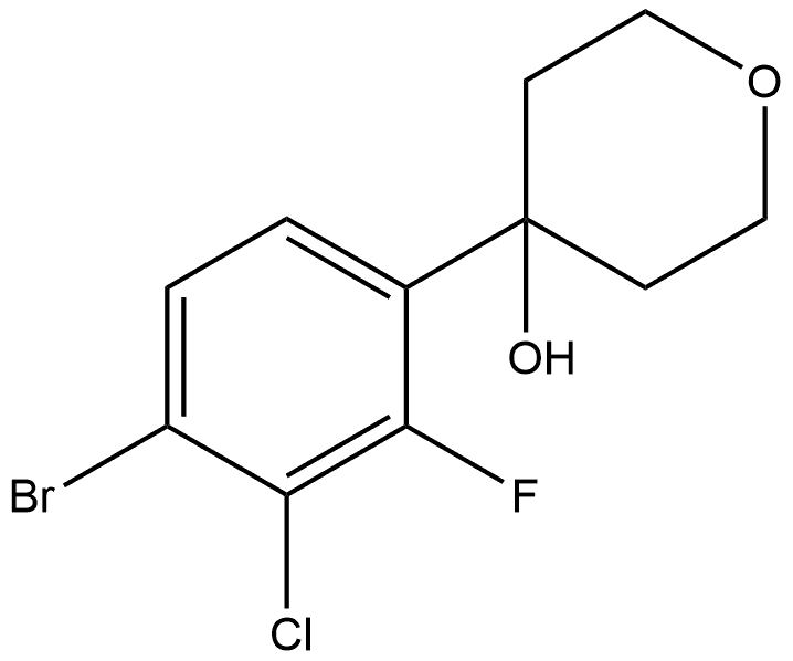 4-(4-bromo-3-chloro-2-fluorophenyl)tetrahydro-2H-pyran-4-ol Structure