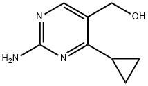 5-Pyrimidinemethanol, 2-amino-4-cyclopropyl- Struktur