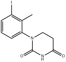 2,4(1H,3H)-Pyrimidinedione, dihydro-1-(3-iodo-2-methylphenyl)- 化学構造式