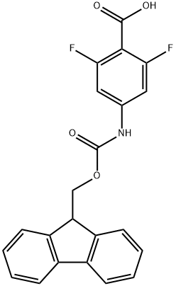 4-((((9H-芴-9-基)甲氧基)羰基)氨基)-2,6-二氟苯甲酸 结构式