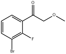 1-(3-Bromo-2-fluorophenyl)-2-methoxyethan-1-one 化学構造式
