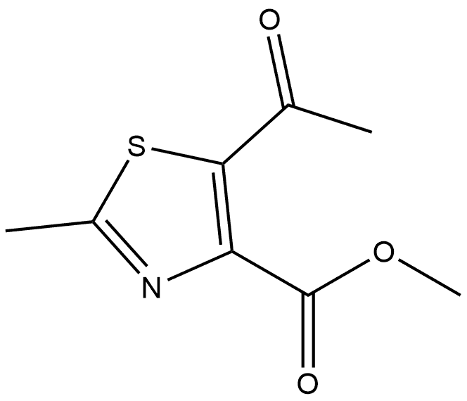 Methyl 5-acetyl-2-methyl-4-thiazolecarboxylate Struktur