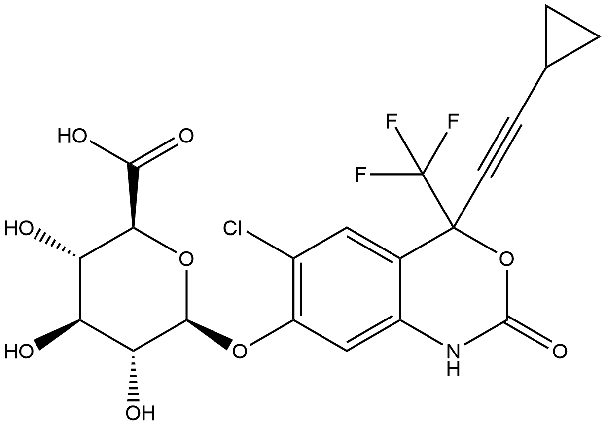 rac 7-Hydroxy Efavirenz 7-O-β-D-Glucuronide Structure