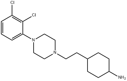 Cyclohexanamine, 4-[2-[4-(2,3-dichlorophenyl)-1-piperazinyl]ethyl]- 化学構造式