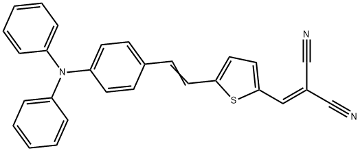 Propanedinitrile, 2-[[5-[2-[4-(diphenylamino)phenyl]ethenyl]-2-thienyl]methylene]- Structure