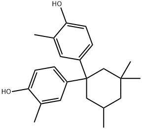 Phenol, 4,4'-(3,3,5-trimethylcyclohexylidene)bis[2-methyl- Structure