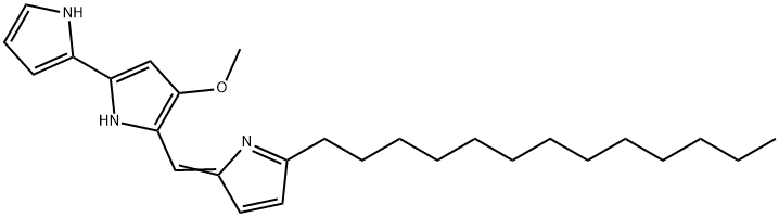 2,2'-Bi-1H-pyrrole, 4-methoxy-5-[(5-tridecyl-2H-pyrrol-2-ylidene)methyl]- Structure