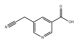 3-Pyridinecarboxylic acid, 5-(cyanomethyl)- Structure