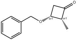 Cyclobutanone, 2-methyl-3-(phenylmethoxy)-, (2R,3R)-rel- Struktur