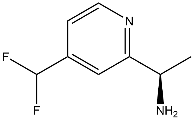 (αR)-4-(Difluoromethyl)-α-methyl-2-pyridinemethanamine Struktur