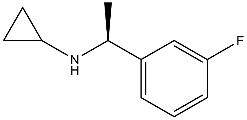 N-[(1S)-1-(3-Fluorophenyl)ethyl]cyclopropanamine hydrochloride 结构式