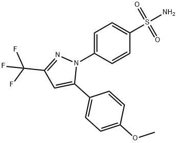 Benzenesulfonamide, 4-[5-(4-methoxyphenyl)-3-(trifluoromethyl)-1H-pyrazol-1-yl]- Structure