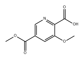 2,5-Pyridinedicarboxylic acid, 3-methoxy-, 5-methyl ester Structure