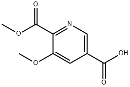 2,5-Pyridinedicarboxylic acid, 3-methoxy-, 2-methyl ester 化学構造式