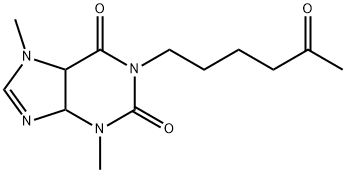 1H-Purine-2,6-dione, 3,4,5,7-tetrahydro-3,7-dimethyl-1-(5-oxohexyl)- Structure