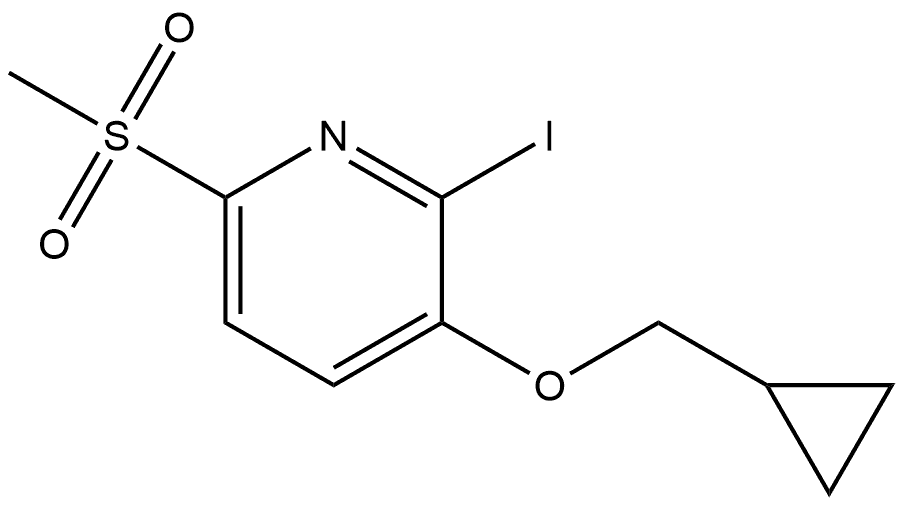 Pyridine, 3-(cyclopropylmethoxy)-2-iodo-6-(methylsulfonyl)- Structure