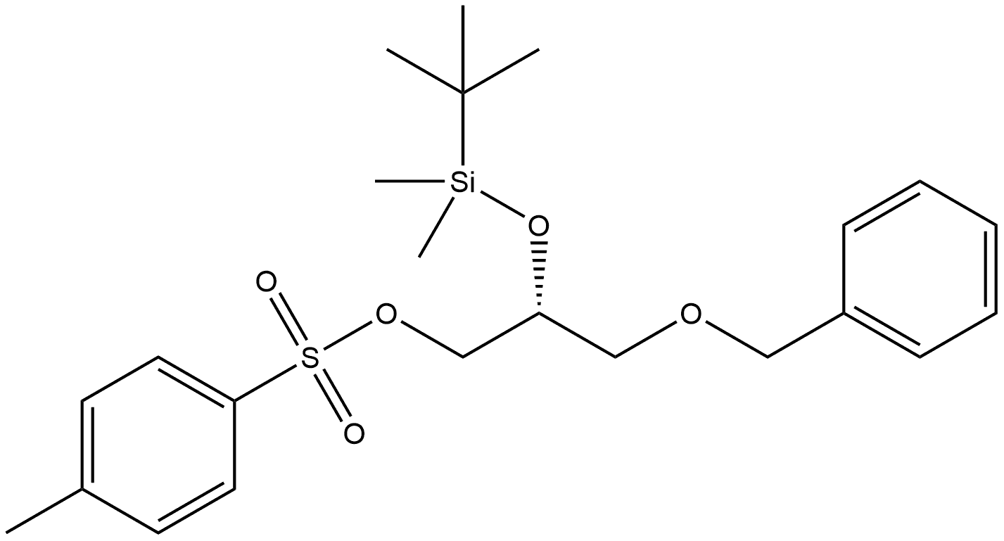 (S)-3-(benzyloxy)-2-((tert-butyldimethylsilyl)oxy)propyl 4-methylbenzenesulfonate,1707146-72-2,结构式