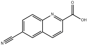 2-Quinolinecarboxylic acid, 6-cyano- Struktur