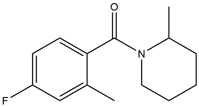 (4-Fluoro-2-methylphenyl)(2-methyl-1-piperidinyl)methanone Struktur