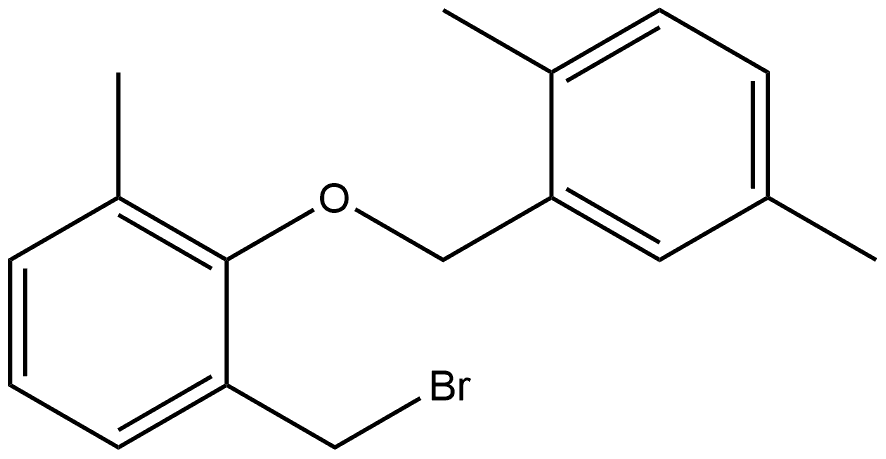 1-(Bromomethyl)-2-[(2,5-dimethylphenyl)methoxy]-3-methylbenzene,1707744-13-5,结构式