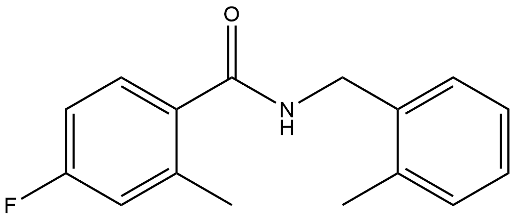 4-Fluoro-2-methyl-N-[(2-methylphenyl)methyl]benzamide Struktur