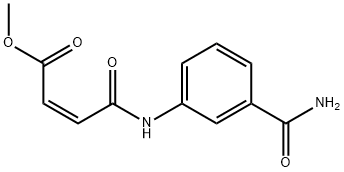 2-Butenoic acid, 4-[[3-(aminocarbonyl)phenyl]amino]-4-oxo-, methyl ester, (2Z)- Structure