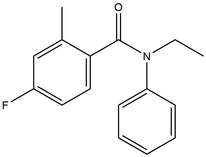N-Ethyl-4-fluoro-2-methyl-N-phenylbenzamide Structure