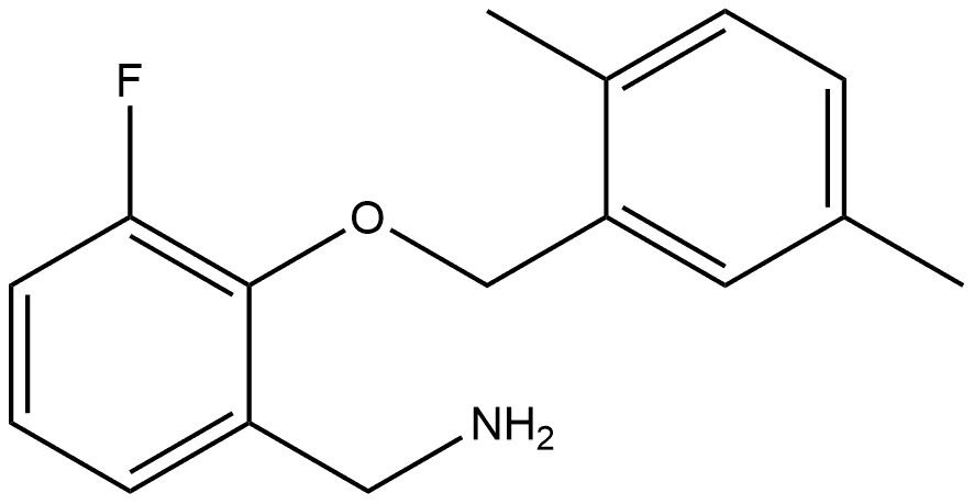 2-[(2,5-Dimethylphenyl)methoxy]-3-fluorobenzenemethanamine Structure