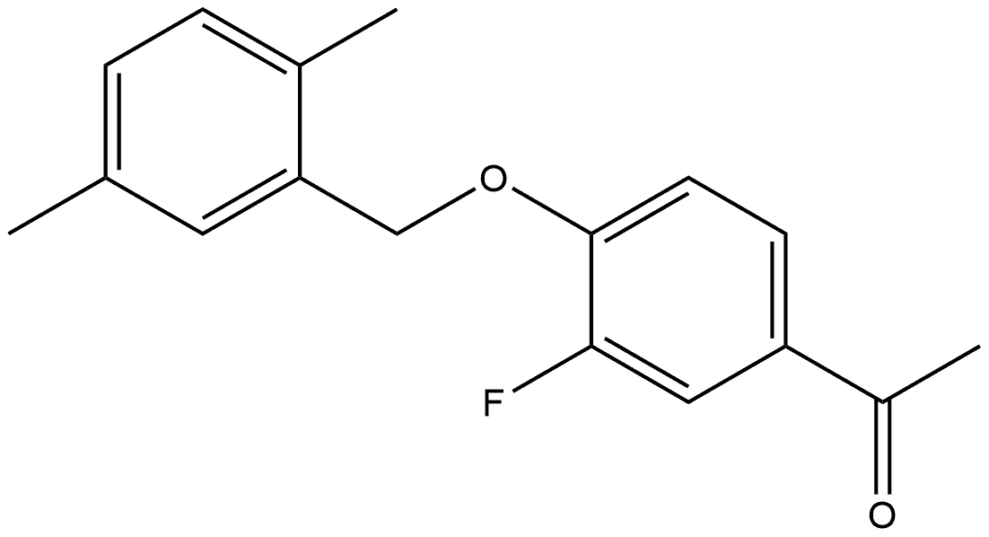 1-[4-[(2,5-Dimethylphenyl)methoxy]-3-fluorophenyl]ethanone 结构式