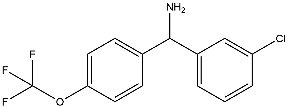 (3-chlorophenyl)[4-(trifluoromethoxy)phenyl]methanamine Structure