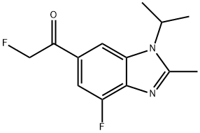 Ethanone, 2-fluoro-1-[4-fluoro-2-methyl-1-(1-methylethyl)-1H-benzimidazol-6-yl]- Struktur