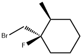 Cyclohexane, 1-(bromomethyl)-1-fluoro-2-methyl-, trans- (9CI) Struktur