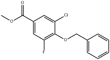3-Chloro-5-fluoro-4-(phenylmethoxy)-benzoic acid methyl ester Structure