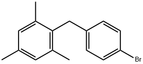 Benzene, 2-[(4-bromophenyl)methyl]-1,3,5-trimethyl- Structure
