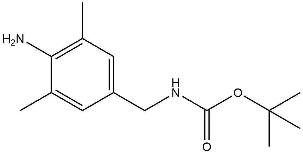 (4-氨基-3,5-二甲基苄基)氨基甲酸叔丁酯 结构式