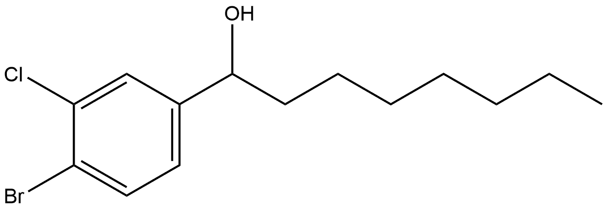 4-Bromo-3-chloro-α-heptylbenzenemethanol,1710546-57-8,结构式