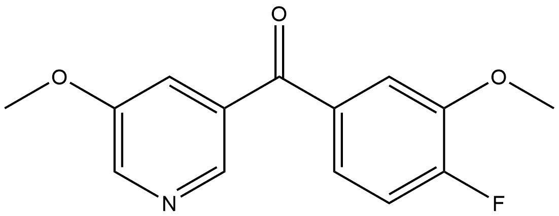 (4-Fluoro-3-methoxyphenyl)(5-methoxy-3-pyridinyl)methanone Structure