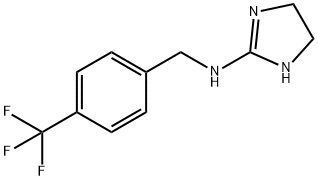 1H-Imidazol-2-amine, 4,5-dihydro-N-[[4-(trifluoromethyl)phenyl]methyl]- 化学構造式