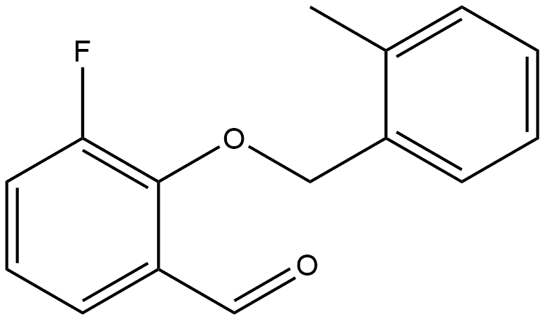 3-Fluoro-2-[(2-methylphenyl)methoxy]benzaldehyde Structure