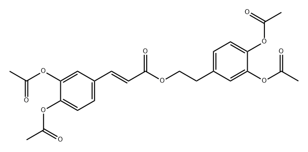 2-Propenoic acid, 3-[3,4-bis(acetyloxy)phenyl]-, 2-[3,4-bis(acetyloxy)phenyl]ethyl ester, (2E)- 结构式