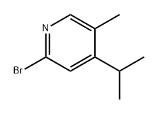 Pyridine, 2-bromo-5-methyl-4-(1-methylethyl)- Structure
