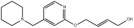 2-Buten-1-ol, 4-[[4-(1-piperidinylmethyl)-2-pyridinyl]oxy]-, (2E)- Struktur