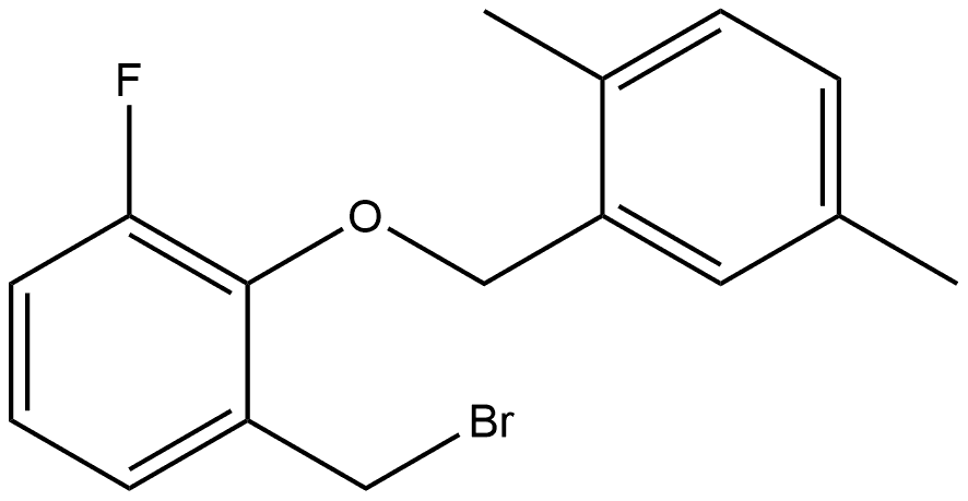 1-(Bromomethyl)-2-[(2,5-dimethylphenyl)methoxy]-3-fluorobenzene Struktur