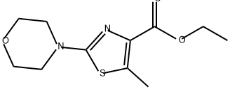 4-Thiazolecarboxylic acid, 5-methyl-2-(4-morpholinyl)-, ethyl ester Structure