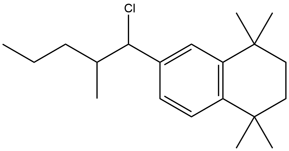 6-(1-Chloro-2-methylpentyl)-1,2,3,4-tetrahydro-1,1,4,4-tetramethylnaphthalene Structure