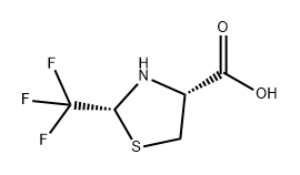 (2R-CIS)--2-(三氟甲基)噻唑烷-4-羧酸 结构式