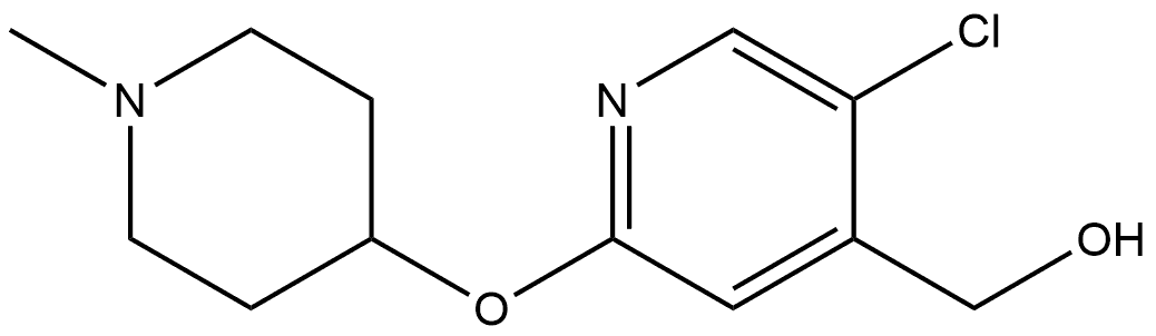 5-Chloro-2-[(1-methyl-4-piperidinyl)oxy]-4-pyridinemethanol,1712123-33-5,结构式