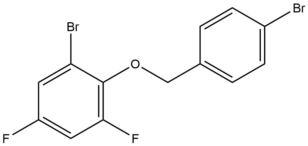 1-Bromo-2-[(4-bromophenyl)methoxy]-3,5-difluorobenzene Struktur